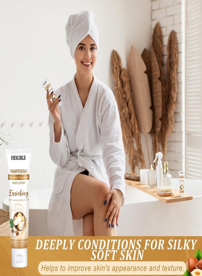 Heigble 100 Pack Travel Size Body Lotion Shea Butter Cocoa Butter Body Cream 1 oz Dry Skin Moisturizer with Flip Cap for Extra Dry Skin, Inns, Hotels Resorts, Airlines, Offices, Gyms and More - Image 4